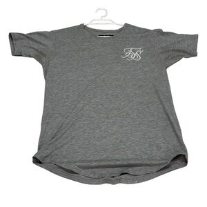 SikSilk grey marl t-shirt - Size Small